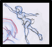 studies for an ice skater animation test